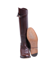 HERMÈS BOOT JUMPING BOX CALFSKIN BORDEAUX - 36.5 BR
