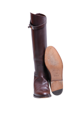 HERMÈS BOOT JUMPING BOX CALFSKIN BORDEAUX - 36.5 BR