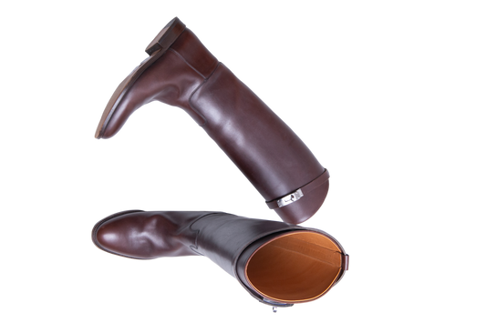 HERMÈS BOOT JUMPING BOX CALFSKIN BORDEAUX - 36.5 BR