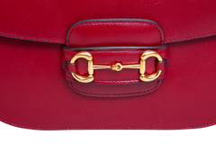 GUCCI HORSEBIT 1955 MEDIUM LEATHER RED