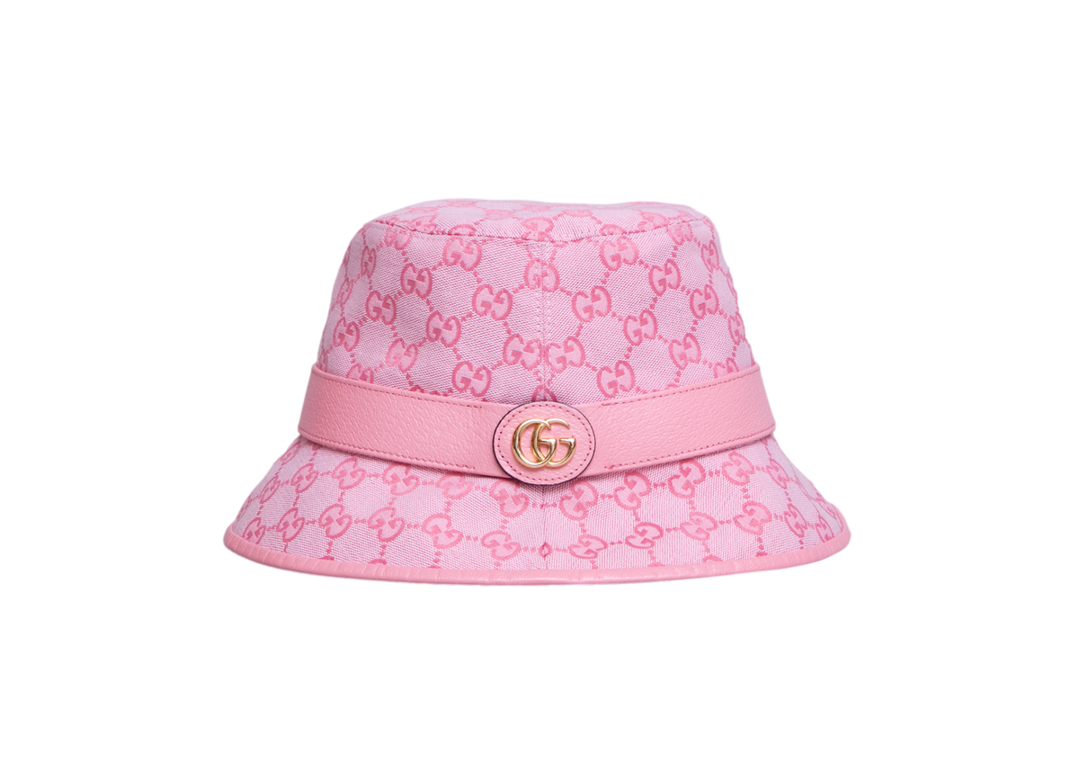 GUCCI BUCKET HAT GG CANVAS PINK
