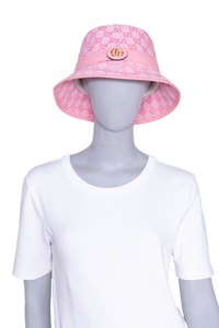 GUCCI BUCKET HAT GG CANVAS PINK