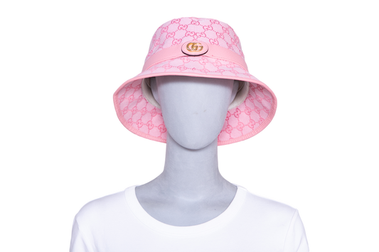 GUCCI BUCKET HAT GG CANVAS PINK