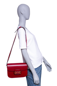GUCCI HORSEBIT 1955 MEDIUM LEATHER RED