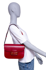GUCCI HORSEBIT 1955 MEDIUM LEATHER RED