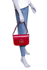 GUCCI HORSEBIT 1955 MEDIUM LEATHER RED