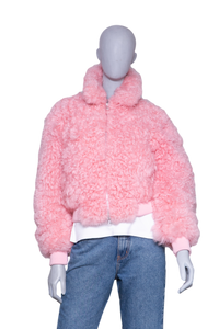BOTTEGA JACKET SHEARLING PINK