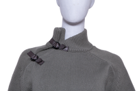 HERMÈS SWEATER TURTLENECK WITH BUCKLE DETAIL OLIVE GREEN