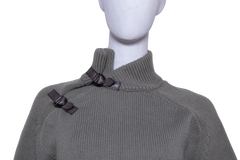 HERMÈS SWEATER TURTLENECK WITH BUCKLE DETAIL OLIVE GREEN