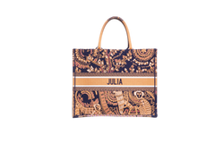 DESAPEGO JUJU NORREMOSE DIOR BOOK TOTE EMBROIDERED LARGE ANIMALS MONKEY PERSONALIZADA C/NOME