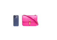 YSL CARRÉ SHOULDER BAG LEATHER PINK