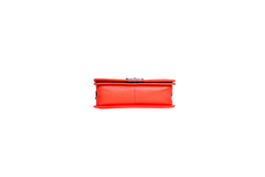 DESAPEGO JUJU NORREMOSE CHANEL BOY MEDIUM CORAL CHEVRON BLACK SILVER HDWR