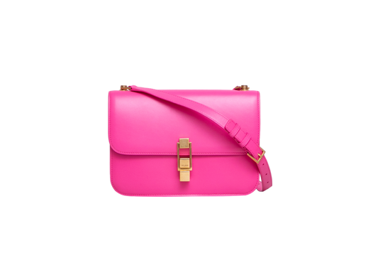 YSL CARRÉ SHOULDER BAG LEATHER PINK