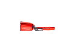 DESAPEGO JUJU NORREMOSE CHANEL BOY MEDIUM CORAL CHEVRON BLACK SILVER HDWR