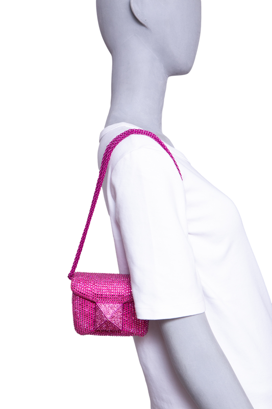 DESAPEGO JUJU NORREMOSE VALENTINO ONE STUD MINI PINK CRYSTALS