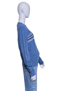 HERMÈS SWEATER CREW-NECK STRIPED BLUE