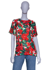 D&G T-SHIRT SILK WITH FLORAL PRINT