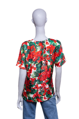 D&G T-SHIRT SILK WITH FLORAL PRINT