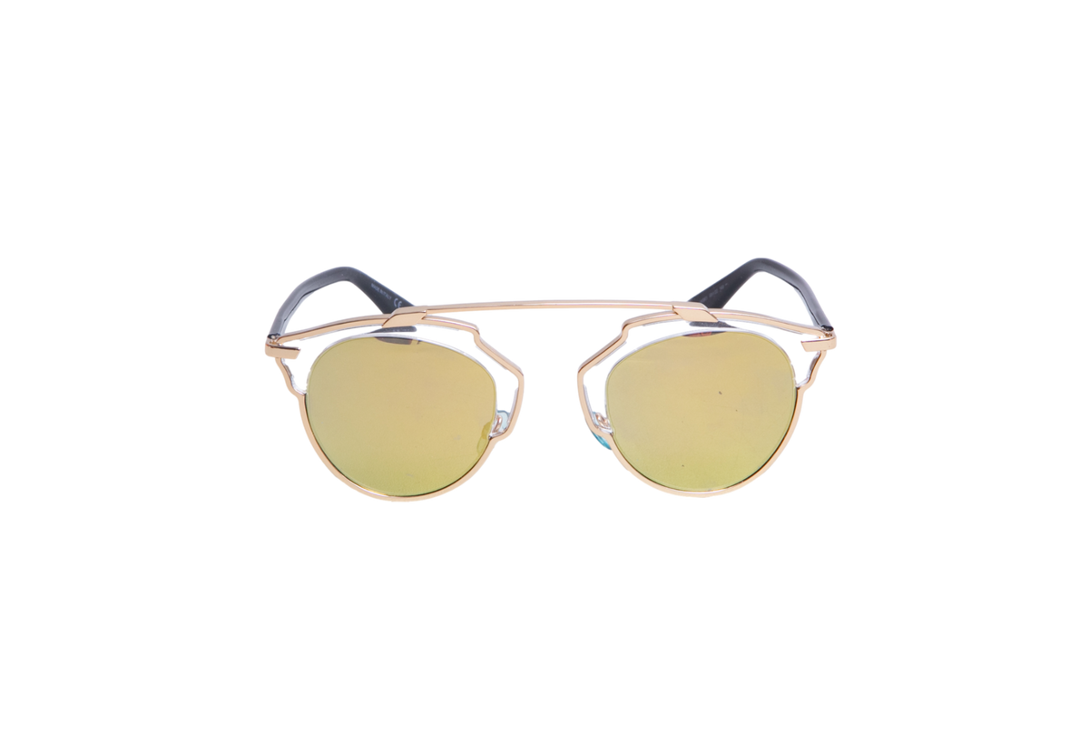 DIOR SO REAL METAL/ACETATE BLACK LENSES