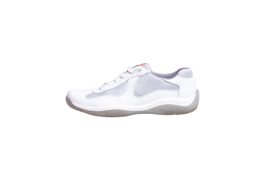 PRADA SNEAKER AMERICA'S CUP BIKER WHITE ARGENTO - 40 BR
