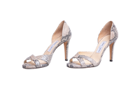 JIMMY CHOO SANDAL PLATFORM STRAPPY PYTHON - 35 1/2