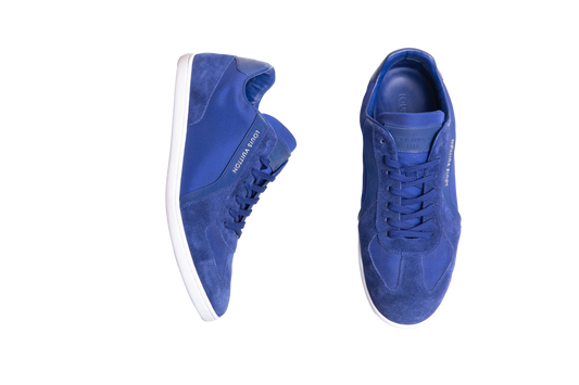LV SNEAKER TRAINERS LOW TOP SUEDE AND CANVAS NAVY - 39 BR