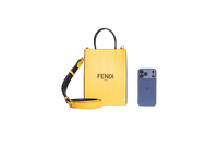 FENDI VERTICAL BOX YELLOW VITELLO LEATHER