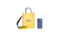 FENDI VERTICAL BOX YELLOW VITELLO LEATHER
