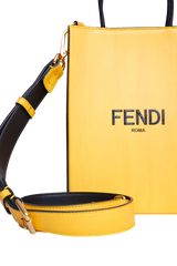 FENDI VERTICAL BOX YELLOW VITELLO LEATHER