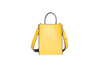 FENDI VERTICAL BOX YELLOW VITELLO LEATHER