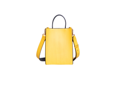 FENDI VERTICAL BOX YELLOW VITELLO LEATHER