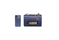 DIOR J'ADIOR CHAIN CALFSKIN NAVY BLUE