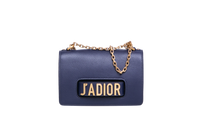 DIOR J'ADIOR CHAIN CALFSKIN NAVY BLUE