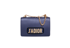 DIOR J'ADIOR CHAIN CALFSKIN NAVY BLUE