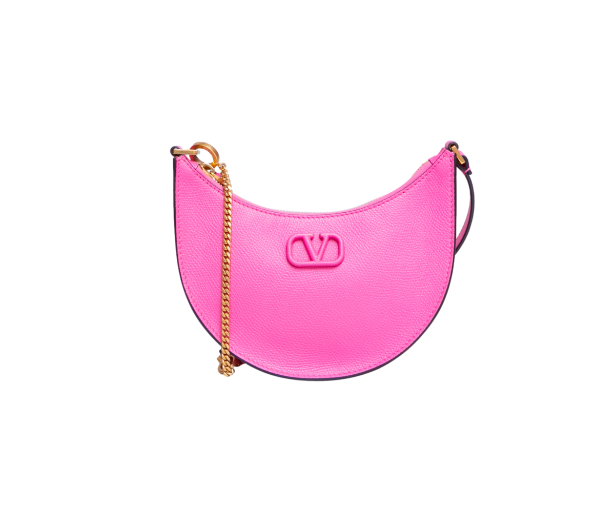 VALENTINO VLOGO SIGNATURE MINI HOBO PINK