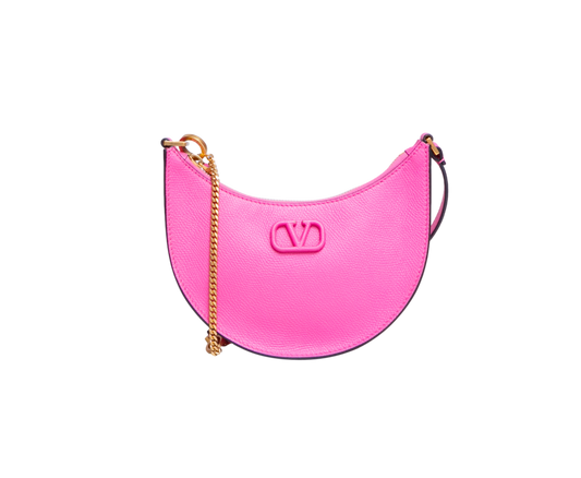 VALENTINO VLOGO SIGNATURE MINI HOBO PINK