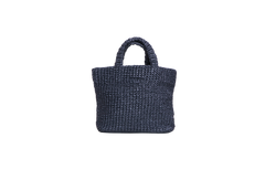 PRADA SMALL CROCHETED TOTE BAG BLACK