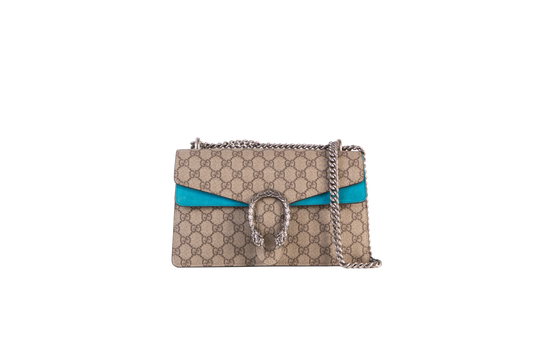 GUCCI DIONYSUS SUPREME SMALL SUEDE BLUE