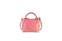 VALENTINO ROMAN SMALL STUD TOP HANDLE ROSE