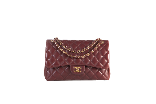 CHANEL JUMBO DOUBLE FLAP BURGUNDY