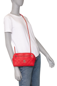 CHANEL CAMERA BAG POUCH RED CAVIAR