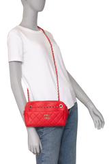 CHANEL CAMERA BAG POUCH RED CAVIAR