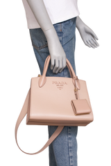PRADA MONOCHROME TOTE SMALL SAFFIANO CIPRIA