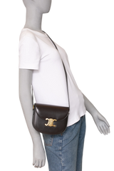 CELINE TRIOMPHE BESACE CLEA DARK BROWN