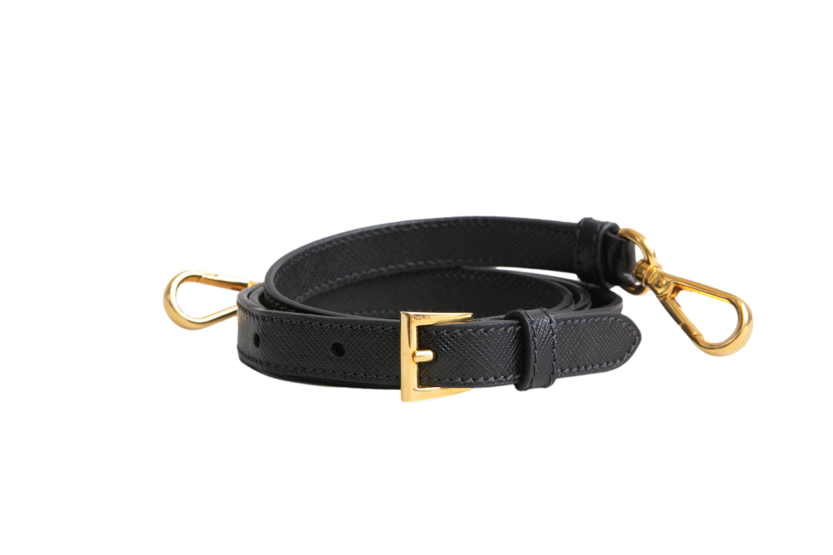PRADA STRAP SAFFIANO BLACK