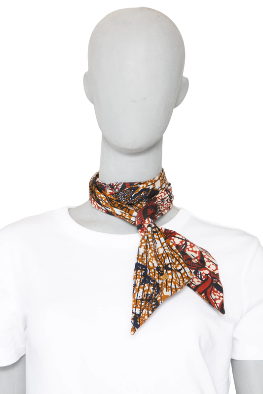 DIOR HEAD WRAP AFRICAN PRINT COTTON