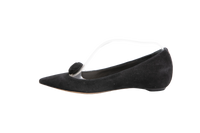 DIOR BALLERINA FLATS POINTED TOE SUEDE BLACK - 34 BR