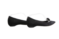 DIOR BALLERINA FLATS POINTED TOE SUEDE BLACK - 34 BR