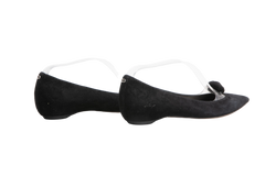 DIOR BALLERINA FLATS POINTED TOE SUEDE BLACK - 34 BR