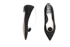 DIOR BALLERINA FLATS POINTED TOE SUEDE BLACK - 34 BR